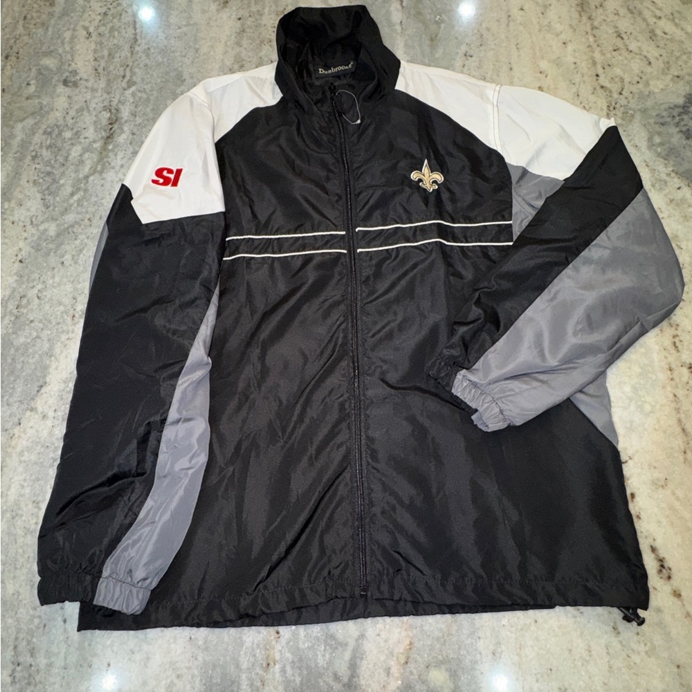Dunbrooke New Orleans Saints windbreaker Large NWOT‎